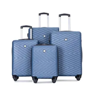 luggage 4-piece ABS lightweight suitcase with rotating wheels, 24 inch and 28 inch with TSA lock, (16/20/24/28) fathersdaygift