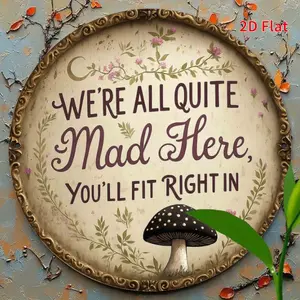 Vintage Round Iron Sign, Vibrant Design, Home Kitchen Garden Office Garage Wall Decor, Perfect Housewarming Gift, 7.87x7.87 Inches, Vintage Metal Sign