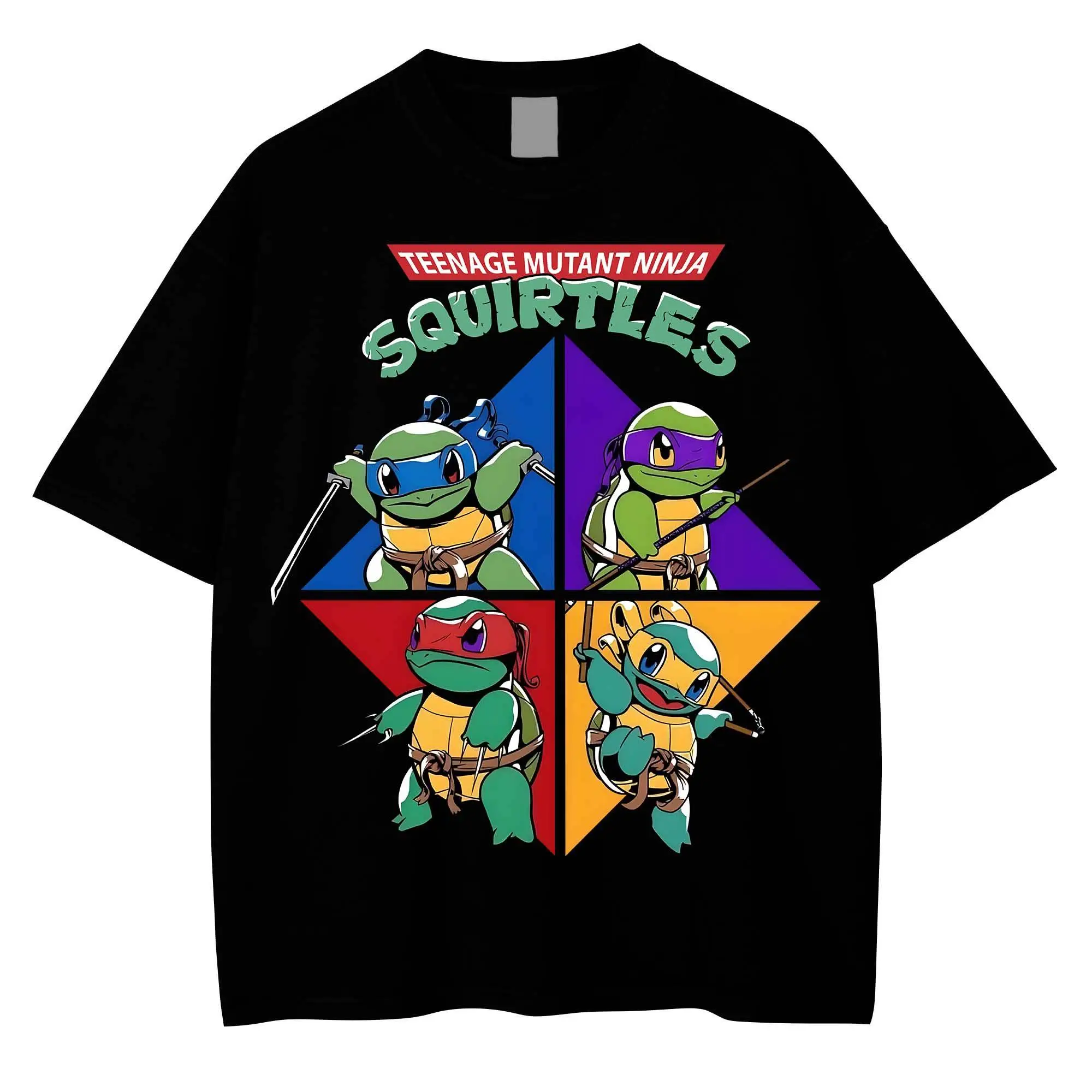 Tmnt X Squirtle Shirt, Pkm Shirt, Anime Shirt, Vintage TShirt