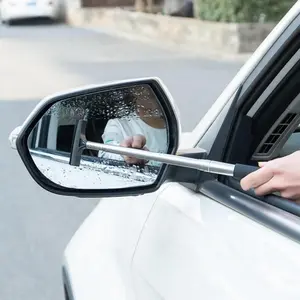 Portable Long Handle Car Rearview Mirror Rainbrush, Retractable Automatic Glass Cleaner, Anti-Fog Cleaning Agent, Professional Car Wash Tool, Car Windshield Cleaner