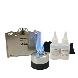 Upgraded Dual Burner Alcohol Stove Portable Self Pressurized Camping Stove for Backpacking Hiking Survival Gear High Efficiency Outdoor Cooking Equipment Great Gift for Men