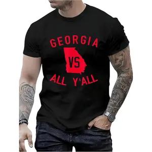 100% Cotton Georgia Vs All Y'all Funny Georgia T-Shirt