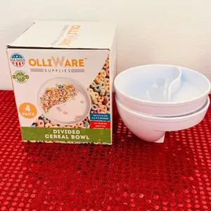 4-Pack Divided Serving Bowl Set, Kitchen Tableware