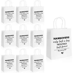 10 Reusable Hangover Recovery Gift Bags for Bachelorette Weddings and Birthday Parties, Fun Hawaiian Theme, Colorful and Durable, Perfect for All Seasons, Party Gift, Birthday Party Favors, Party Favor Packs