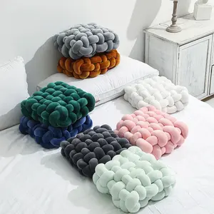 Creative Home Woven Square Plush Cushion - Soft & Resilient Plush Material in Multiple Colors 30x33x12CM for Living Room Bedroom Study Room Outdoor Bathroom Balcony Children's Room Commercial Space