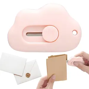 Portable Cloud Shaped Retractable Letter Opener 5 Pack Mini Utility Cutter for Envelopes, Packages, and Everyday Use