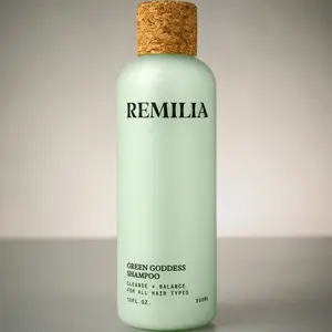 Remilia Hair Green Goddess Shampoo for Curly Hair - Gentle Cleansing, Conditioning Hydrate Shine, Vegan & Sulfate-Free - 10 fl oz