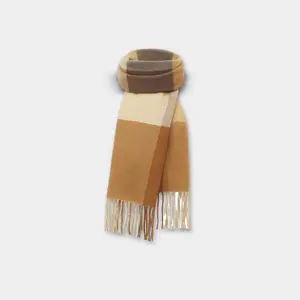 Brown Plaid Winter Scarf