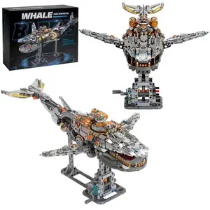 Creative Technology Mechanical Whale Design, 1 Box Animal World, Educational Assembly Toy for Teenager & Adults, Building Block Sets