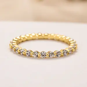 RODIFFY 1.0Ct Classic Round Cut Wedding Band In Sterling Silver for Women,5A Cubic Zirconia 925 Sterling Silver Wedding Ring