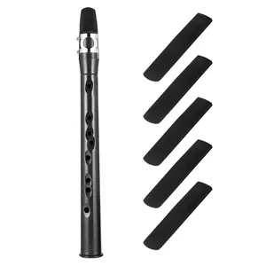 Mini Pocket Bb Saxophone Alto Mouthpiece ABS Sax with 5 Reeds Black Saxophone Set Woodwind Musical Instruments Accessories