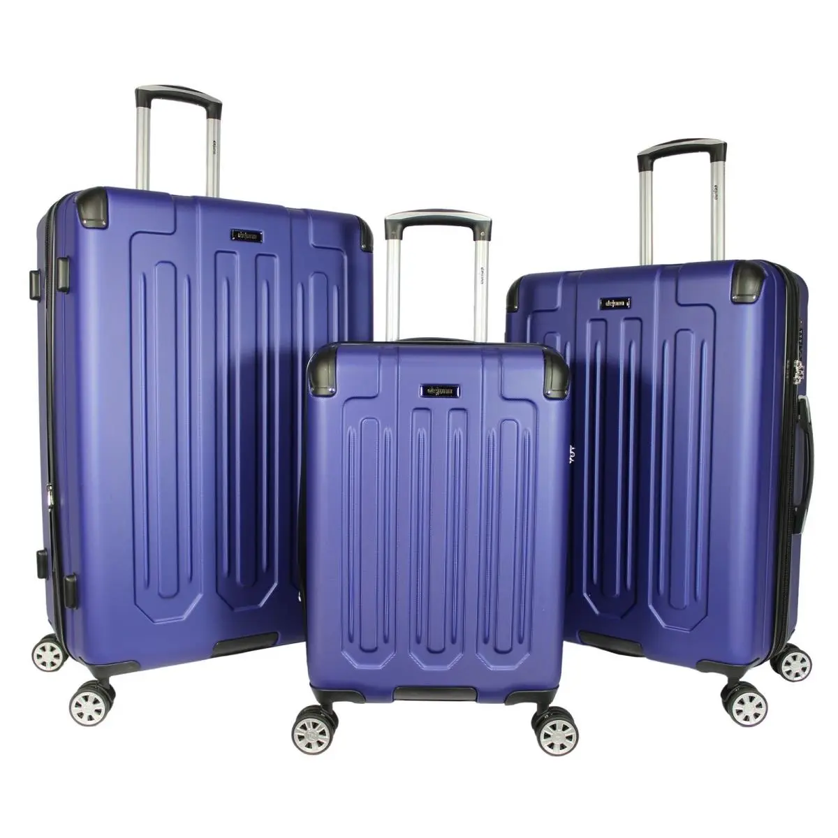 Navy 212 MAIN Tutin Series 3-Piece Hardshell Luggage Set - Dejuno Hardside Spinners with ABS Plastic Construction, TSA Security Lock, Carry-On Luggage Compatibility