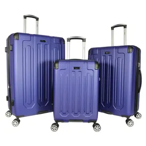212 MAIN Tutin Series Hardshell Luggage Set, 3-Piece Navy Dejuno Hardside Spinner with ABS Plastic Construction, TSA Security Lock