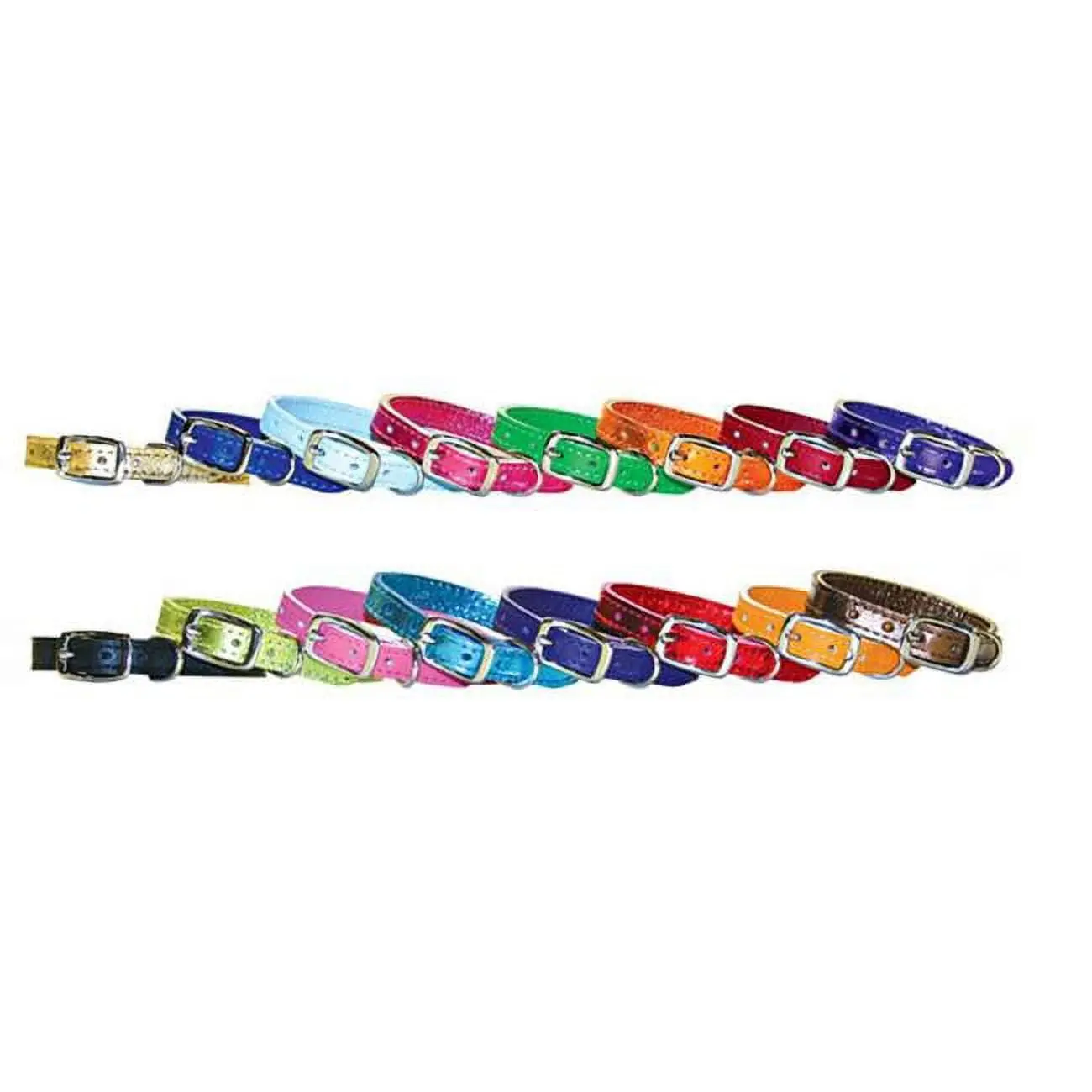Leather Brothers 3831-MRD 0.37 x 7-9 in. Pocket Pups Leather Collar, Metallic Red