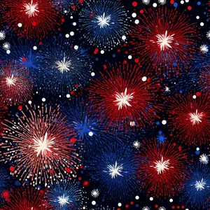 4th-of-July Glitter Pattern 1 Quilting Cotton Fabric
