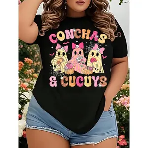 TLXT Mexican Ghost Shirt, Espooky Vibes Fantasma Graphic Tee, Concha Day Of The Dead Mexican Halloween Ghost T-Shirt, Spooky Season Shirt, Halloween Gift For Latina Mom Eat Sleep Goon Repeat