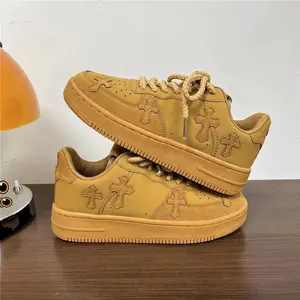 2025NewNicheSneakersTrendyMen'sWheatColorCoupleRetroRunnerShoes
