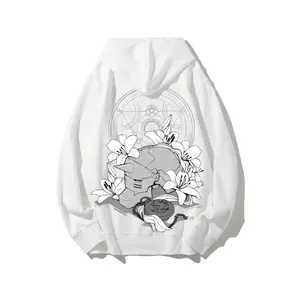 Unisex Fullmetal Alchemist Alphonse Elric Anime Hoodie, Pure Cotton, Eco-Friendly Hot Stamping Print, Casual Daily Wear Menswear Top