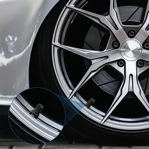 8PCS Automotive Tire Dust Cover Aluminum Alloy Colored Car Valve Cap Valve Protective Cover Vehicle Carrier Gas Gate Cap