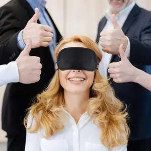 10 Black Sleep Masks with Nose Pad & Elastic Strap – Comfortable Lightblocking Eye Mask for Travel, Sleep, Party, Unisex