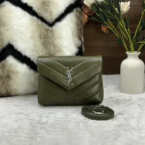 Pre-owned Yves Saint Laurent YSL Saint Laurent LouLou Small Quilted Leather Bag – Olive Green 866