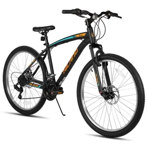 HILAND Mens and Womens Mountain Bike, 26 Inch 18 Speed Mountain Bicycle with Dual Disc Brake, Front Suspension Fork, High Carbon Steel Frame Urban Commuter Bike for Adults