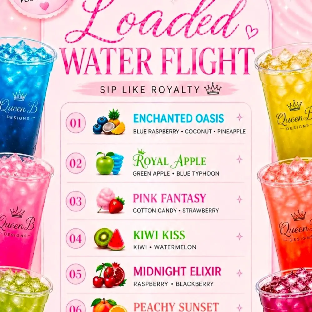 queen b loaded water flight 6 pack