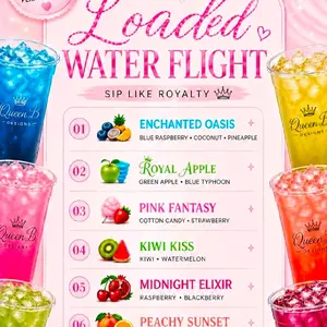 queen b loaded water flight 6 pack