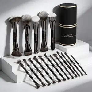 Maange 18-Piece Makeup Tool Set, Makeup Brush Kit, Cosmetic Brush Set, Includes 17 Brushes + Brush Holder, Foundation Brush, Blush Brush, Loose Powder Brush, Highlighter Brush, Eyeshadow Brush, Mascara Brush