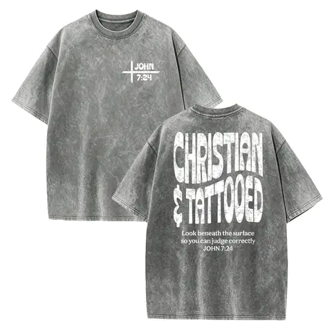 Women's Short-Sleeve Christian Graphic Tshirt - Fitted Round Neck, Smooth Seamless Solid Cotton, Soft Fabric, Casual Digital Print Trendy Clothes for Women Fold-and-Go Christian Clothing