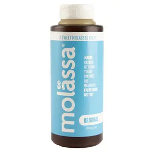 Molässa Light Sweet Molasses - Specialty Sweetener Made From 100% Pure Sugar Cane - Delicate Caramel Notes, Smooth Golden Texture & No Bitterness for Pancakes, Granola, BBQ & Baking - 18.1oz Bottle