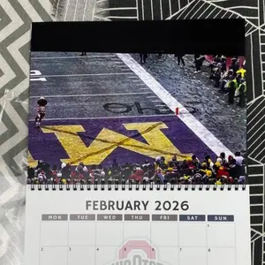 Red & Gray Football Spirit 2026 Wall Calendar Gameday Mascot Fan Gift College Football Inspired Monthly Calendar Team Pride Photo Art Décor Perfect Holiday Present for Sports Lovers