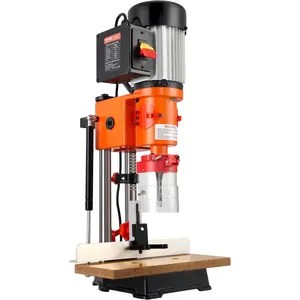 Father's Day Gift VEVOR Benchtop Mortise Machine 370W 1725 RPM Woodworking Mortising Machine, with 1/4-Inch 3/8-Inch 1/2-Inch Chisels Wooden Workbench, for Making Round Holes Square Holes Or Special Square Holes