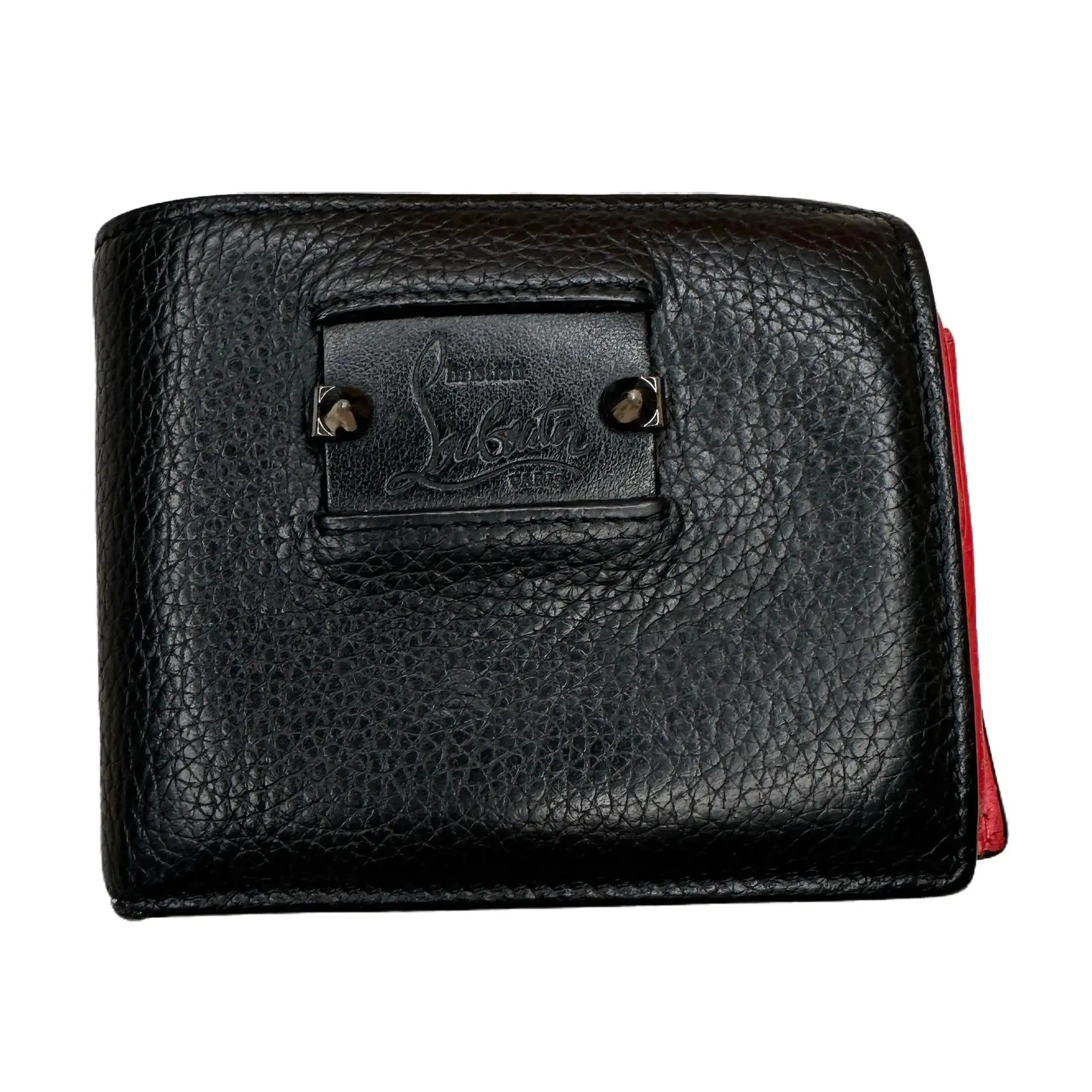 Pre-owned christian louboutin Leather small leather goods Coolcard Wallet Small Good in Black with Slim Shape and Durable Fabrication