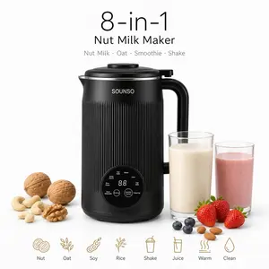 8-in-1 Plant Milk Maker, 40oz Large Capacity Nut Milk Maker for Homemade Soy Milk, Oat Milk, Almond Milk, Smoothies, Baby Food, Keep Warm and Self-Cleaning, BPA-Free for Everyday Family Kitchen Use