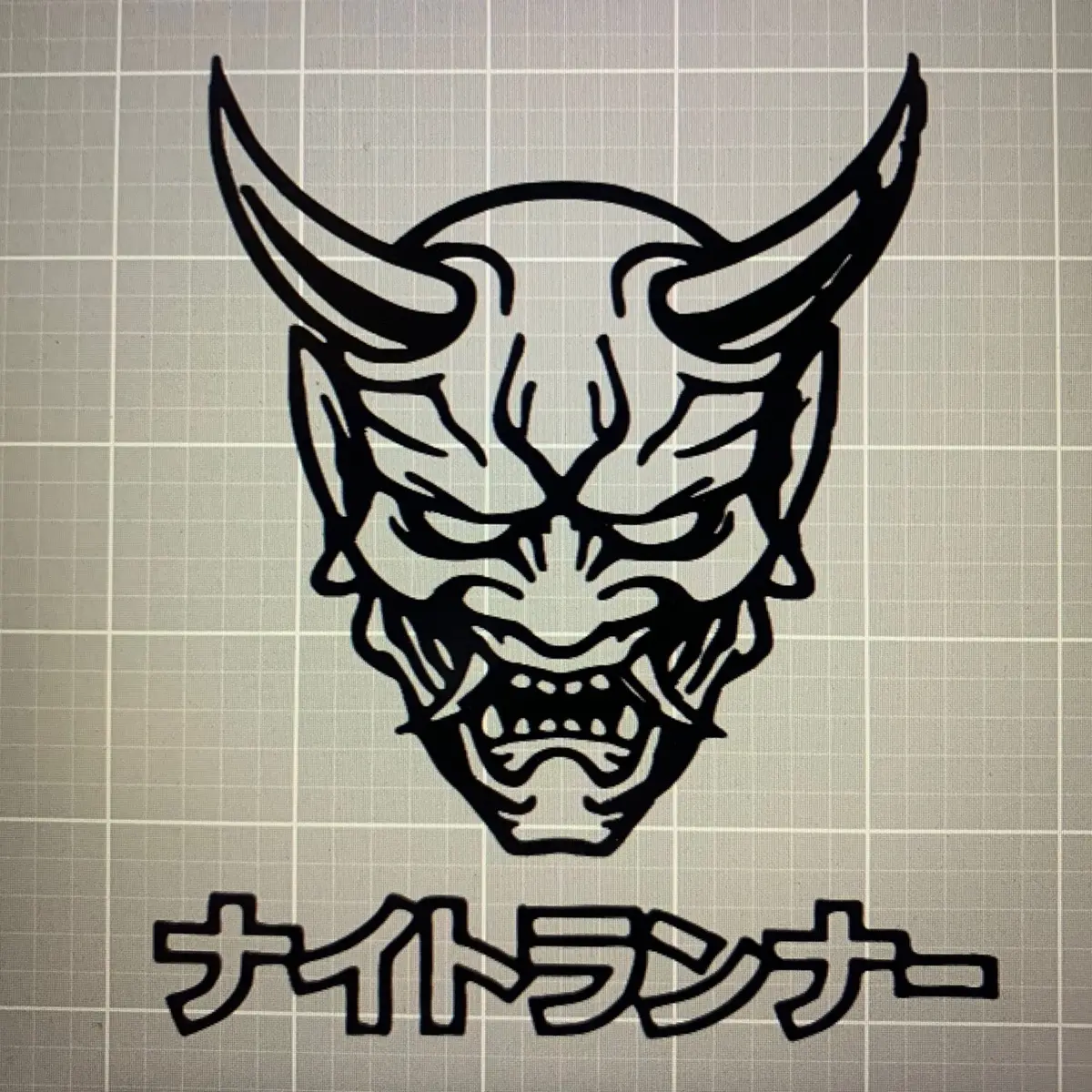 JDM Demon Mask/Shadow Decal - Holographic & Waterproof Vinyl Accessory for Car and Laptop