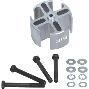 2 Inch Mill Finish Silver Fan Spacer Kit 14556 Car Parts