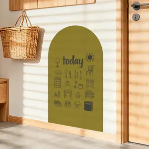 Matte Magnetic Arch Chalkboard Set, Montessori Learning Wall Decal, To-Do List Removable Magnetic Board, Educational Home Decor