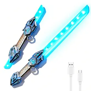 Children and adults light toys, retractable swords for Halloween party gifts. Telescopic luminous sword and switch sound control, Cosplay props