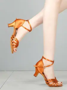 Women's Summer 2024 Basic Latin Dance Shoes, 1 Pair Pointed Toe Kitten Heel Sandals for Dance Practice, Lightweight Comfortable Shoes for Daily Wear, Perfect for Women & Girls and Party