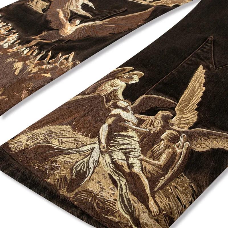 Casual jeans American Vintage Splicing Heavens Eclipse Pattern Seams Embroidery Jeans Y2K Gothic Men Women Hip Hop Fashion Street Style Jeans shop gym shorts Thermal Night Vision fashion clothes autumn casual wear summer beach Casual jeans American Vintage Splicing Heavens Eclipse Pattern Seams Embroidery Jeans Y2K Gothic Men Women Hip Hop Fashion Street Style Jeans shop gym shorts Thermal Night Vision fashion clothes autumn casual wear summer beach