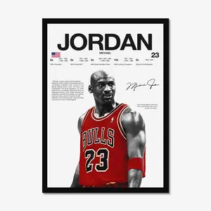 [SALE UP TO 45%] Michael Jordan Hardline Series Poster, Legendary Basketball Wall Art for Fans Home Decor and Man Cave, Collector Gift [UNFRAMED]