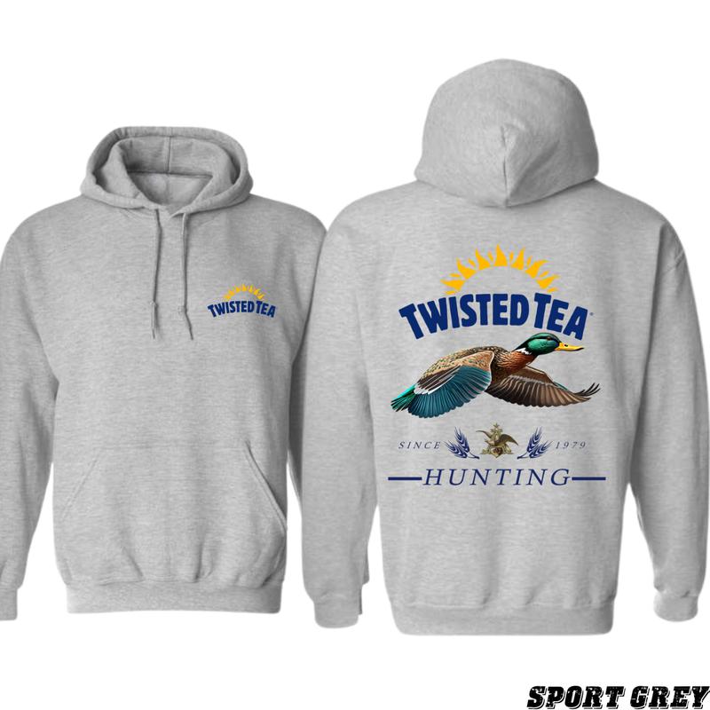 Twisted Tea Hoodie - Vibrant Hunting Duck Design, Waterfowl Apparel, Casual Wear for Outdoor Enthusiasts, Comfortable Sweatshirt for Men & Women