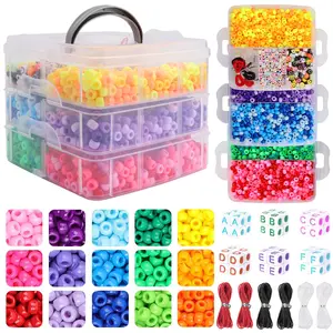 3400 Piece Bucket Bead Letter Set, Easy Storage Loose Beads Kit, Friendship Bracelet Making Supplies, Jewelry Making Beads, Bead Assortment