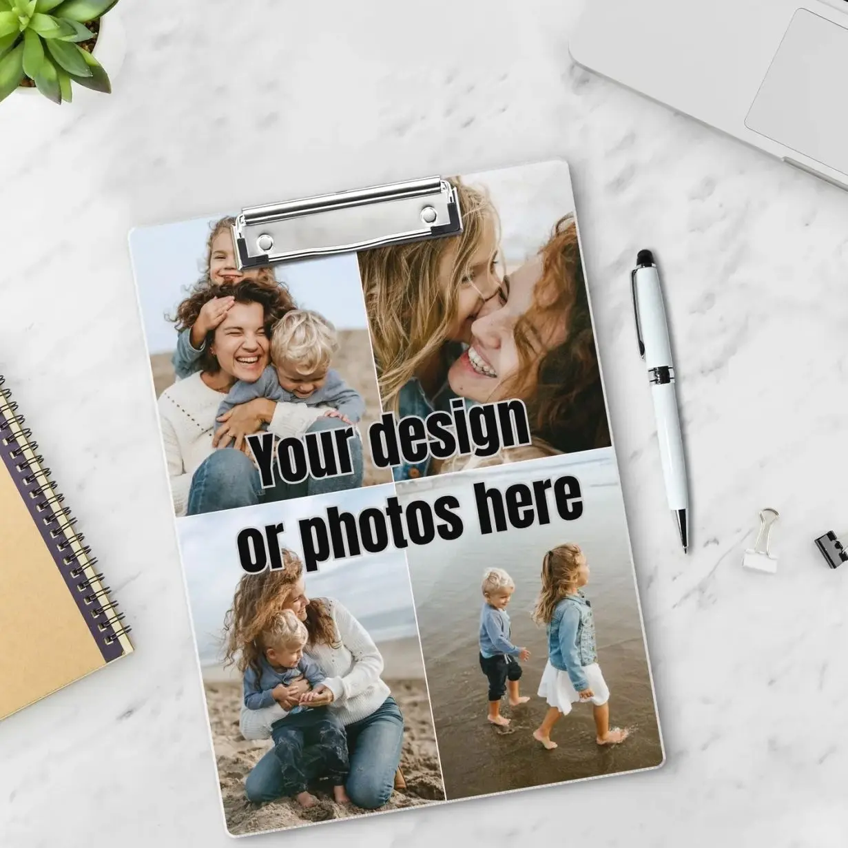 Personalized Acrylic Clipboard: Custom Photo/Text Design - Teacher/Nurse Gift