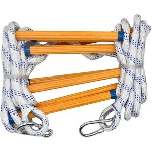 13ft Emergency Fire Escape Rope Ladder for 2 Story Homes
