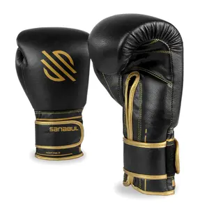 Gold Strike Hook & Loop Professional Boxing Gloves