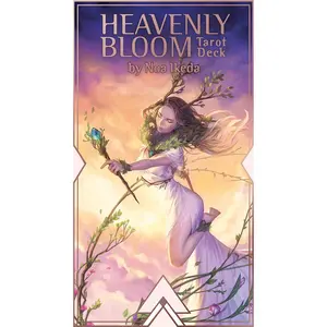 USED-Heavenly Bloom Tarot Deck: 78-Card Deck with Rose Gold Gilt Edges - Diverse Fantasy Art, Worldbuilding, Includes 72-Page Guidebook with Lore, Upright (Misc.)