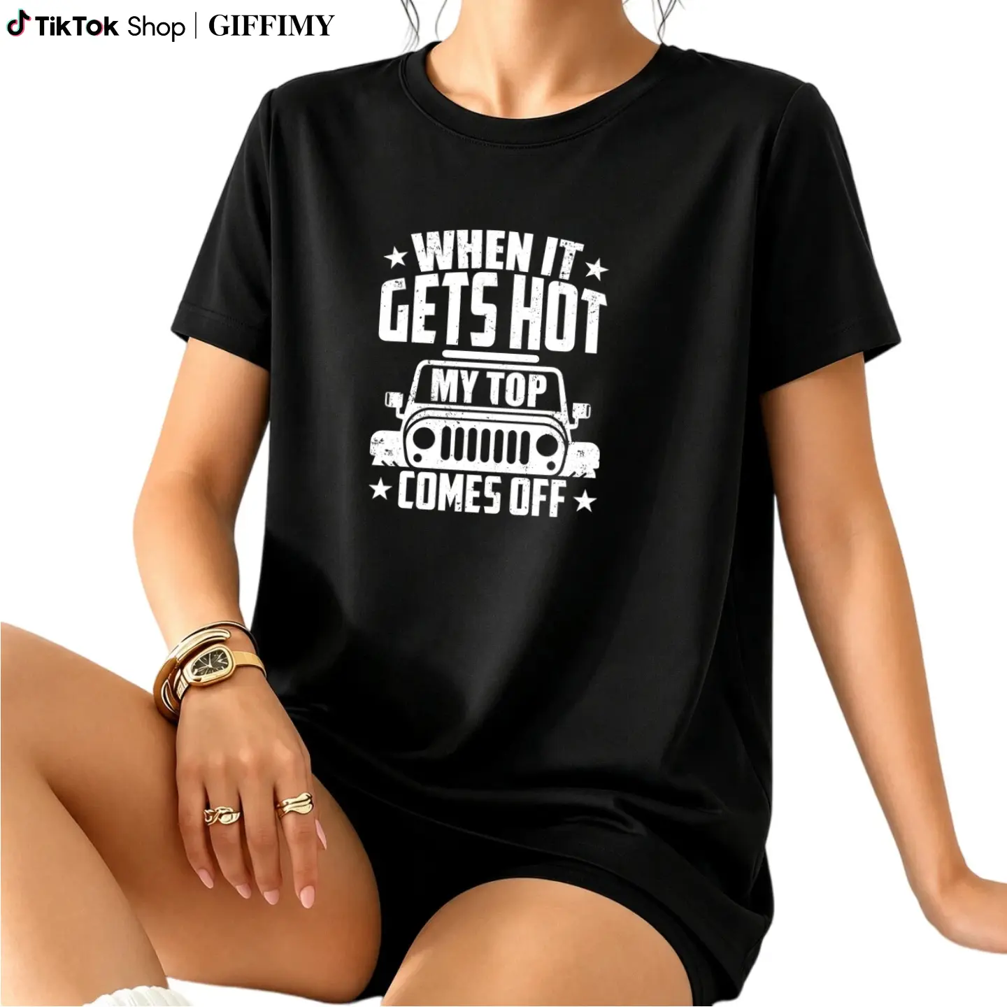 When It Gets Hot My Top Comes Off Off-Road Jeep Graphic T-Shirt |   Vintage Funny Off-Road Tee |   Unisex Casual Summer Top |   Jeep Lover Gift
