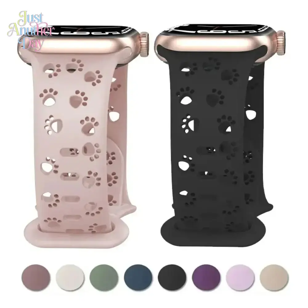 Dog Paw Silicone Apple Watch Band – Cute Soft Strap Compatible with Series & Ultra